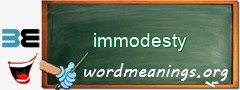 WordMeaning blackboard for immodesty